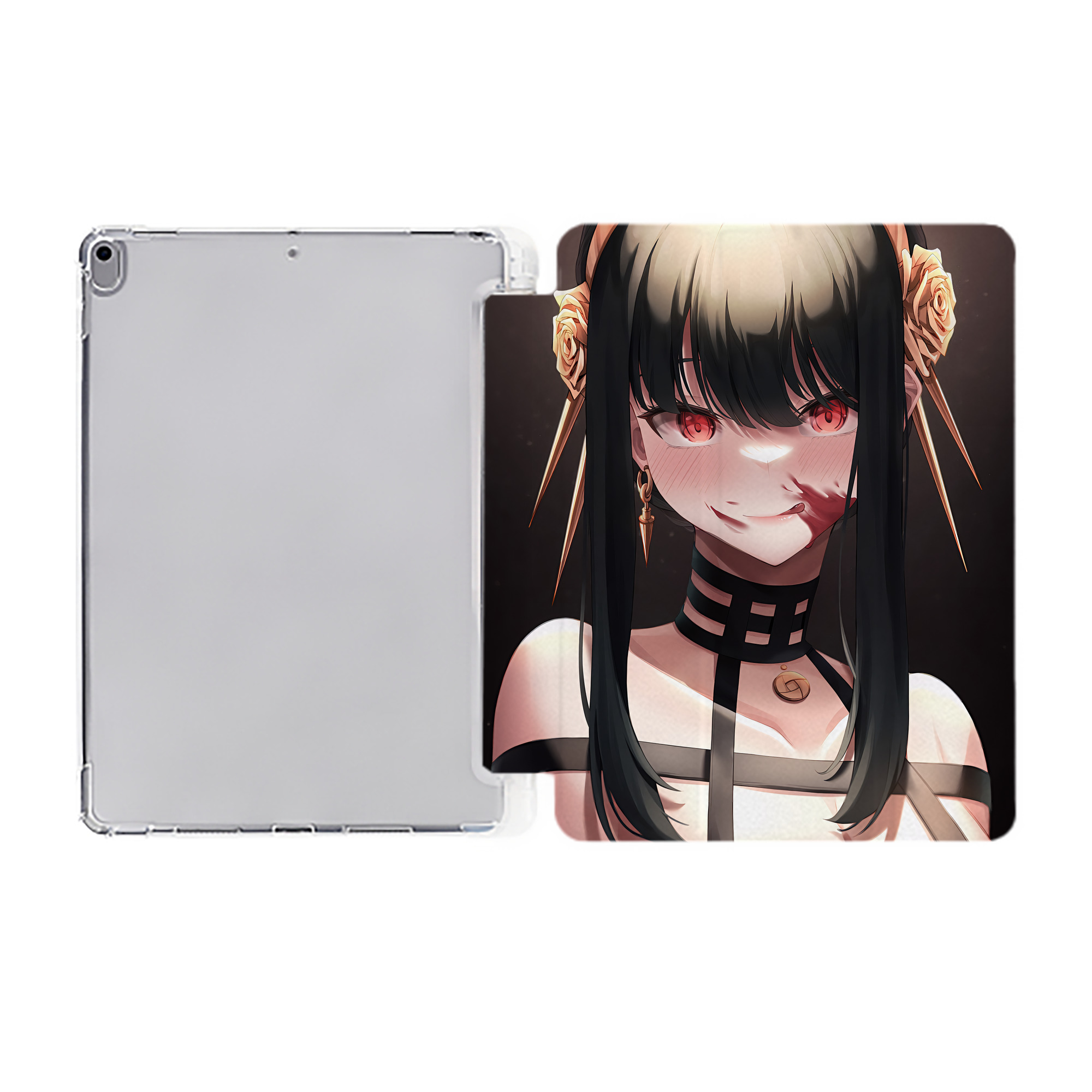 （画像用） SPY×FAMILY间谍家家酒 IPad ケース ペン収納付き 三つ折りスタンド PUレザー×シリコン 対応機種9.5/10.5/10.9インチ